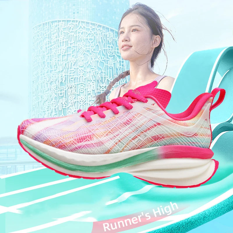 ONEMIX Women Running Shoes Breathable Chinese style Character Vamp Air Cushion Female Sport Shoes Outdoor Walking Sneakers