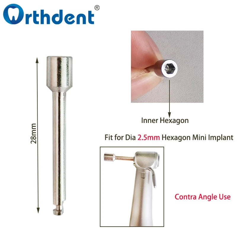 Dental Mini Implants Micro Screw Titanium Orthodontic Screwdriver Matching Tool Device 15 Sizes Hexagonal Wrench Dentistry Lab