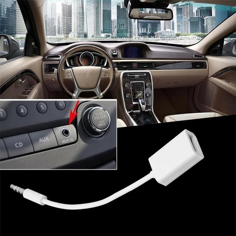 Mini Jack 3.5mm AUX Audio Plug To USB 2.0 Converter Adapter USB Aux Cable for Car MP3 Speaker U Disk USB Flash Drive Accessories