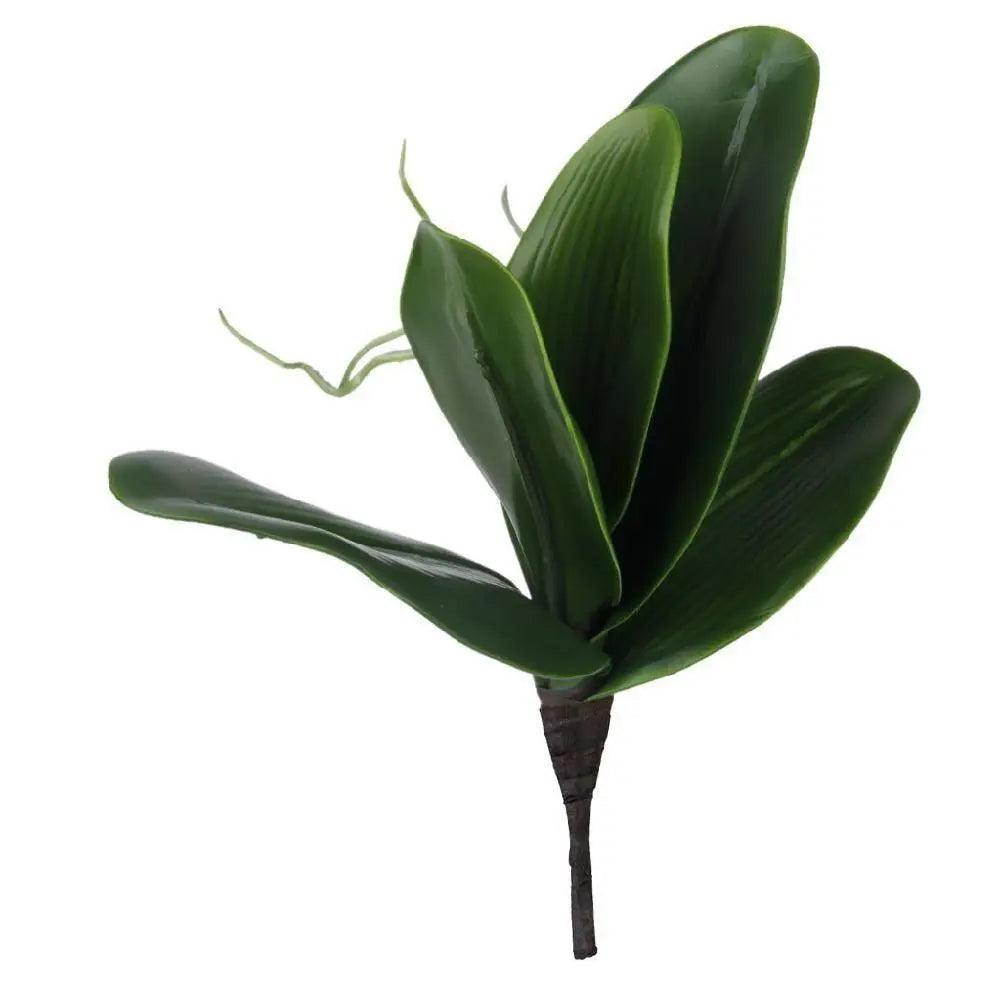 Artificial Phalaenopsis Orchids Leaves Artificial Real Touch Plants Green Faux Orchids Leaf for Home Wedding Party Bonsai Decor