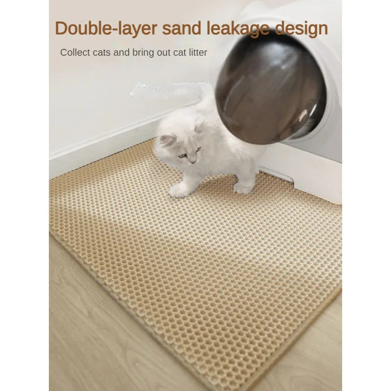 Double Layer EVA Cat Litter Pad Large Waterproof Non-slip Sand Basin Filter Kitten Dog Washable Easy Cleaning Pet Accessories