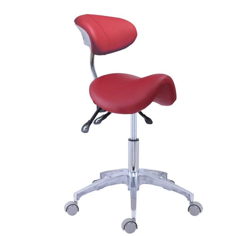 Ergonomic Doctor Stool Dentist Swivel Rolling Chair with Back Swivel Adjustable Dentist Stool Dental Clinic Spa Massage