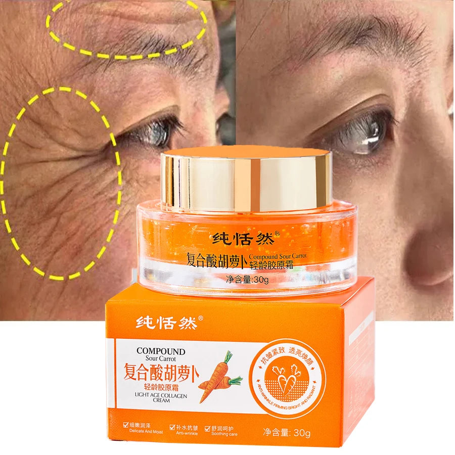 Carrot Facial Skin Care Set Carrot Serum Moisturizing Remove Dryness Fine Lines Whitening Brighten Face Anti-Aging Essence