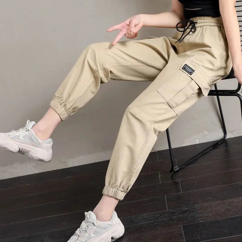 Overalls Women High Waist Sweatpants Streetwear Casual Pants Loose All-match Leggings Y2K Korean Harajuku Fashion Pants