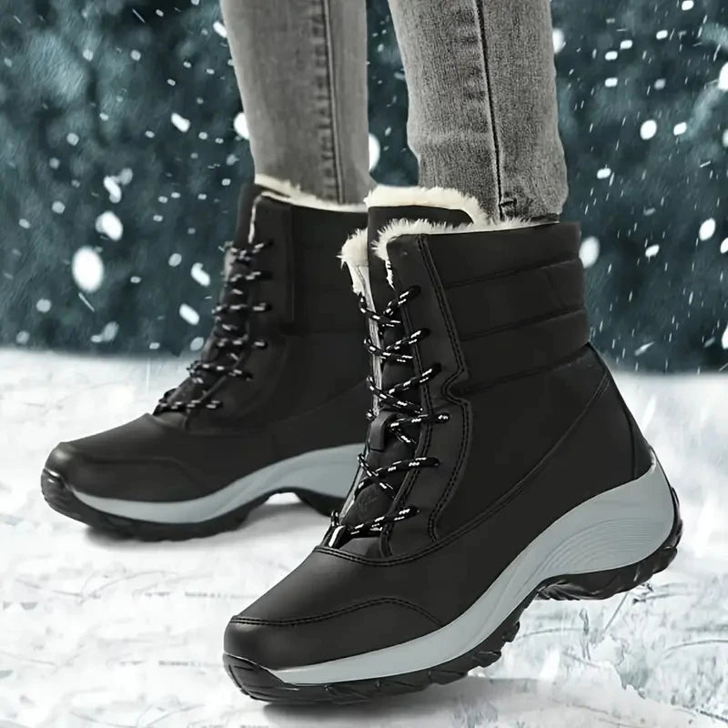 Women Boots Winter Platform Heels Snow Boots for Wamen 2023 Trend Fur Warm Ankle Boots Female Plush Winter Waterproof Shoes