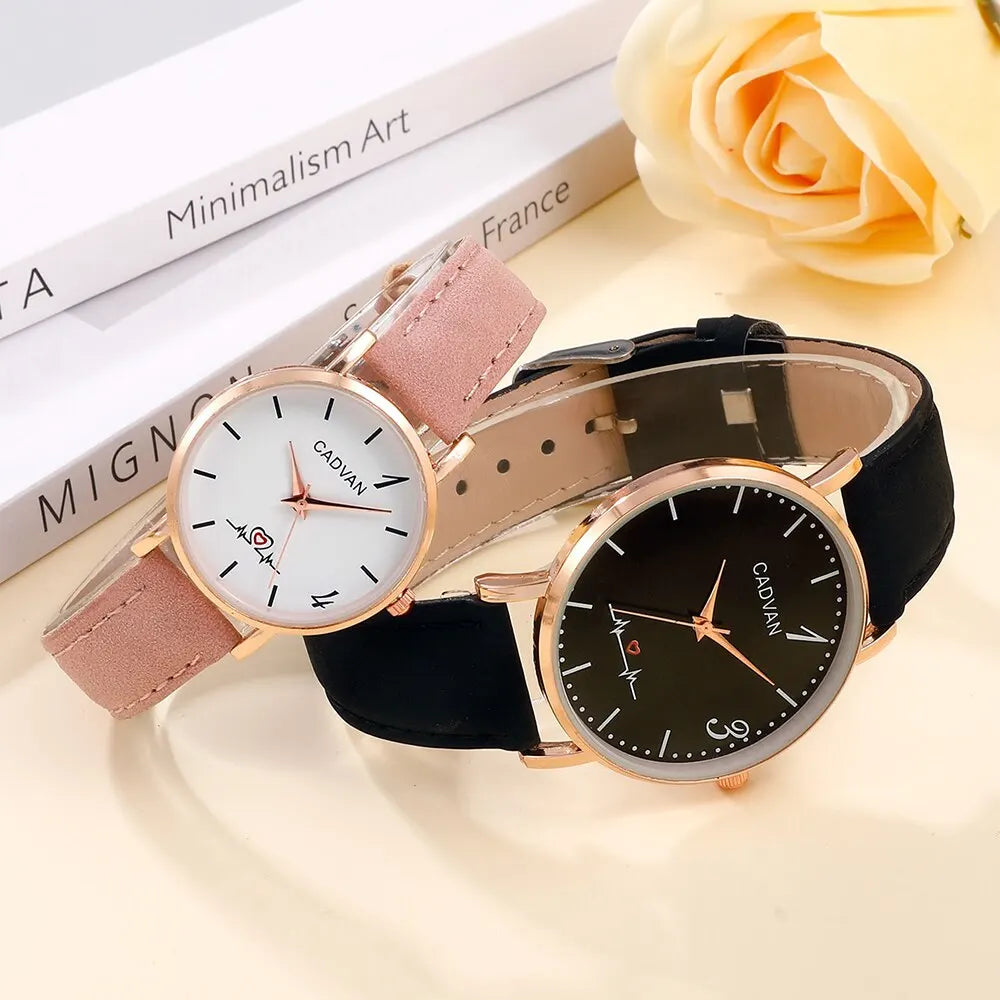 4pcs Set Minimalist Couple Quartz Watch Fancy Women Watches Jewelry Sophisticated And Stylish Women Wristwatches