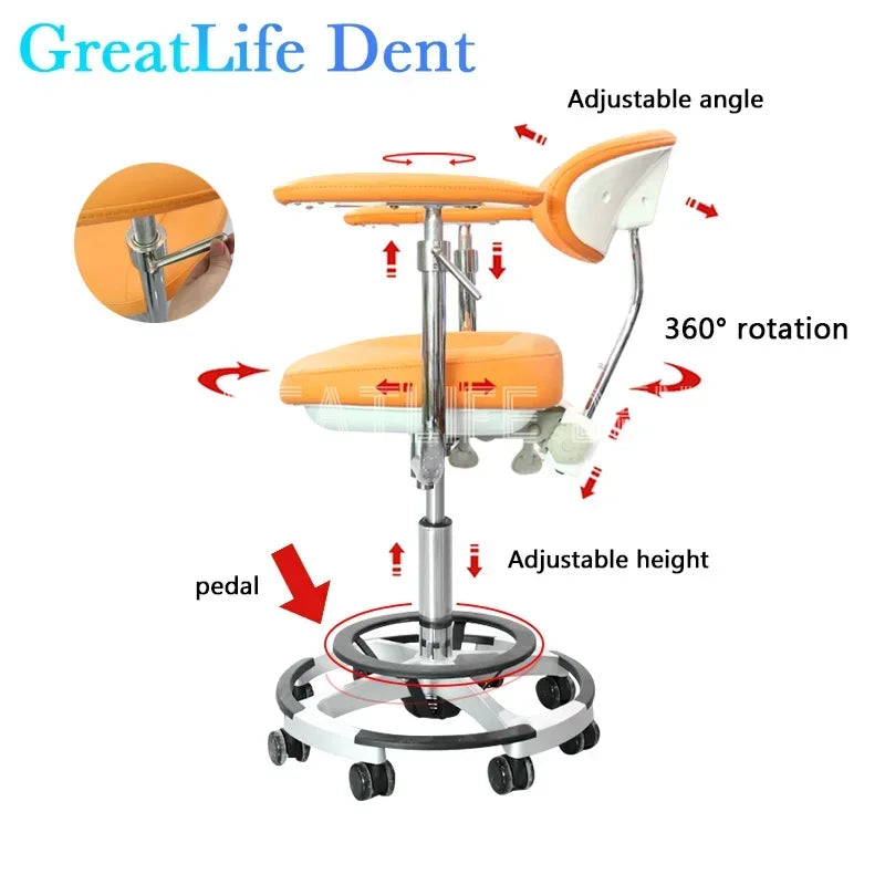 GreatLife Dent Comprehensive Treatment Luxury Foot Pedal Height Adjustable Dental Laboratory Equipment Instrument Dentist chair