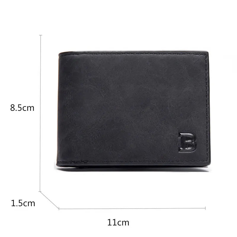 Free Name Engraving Short Men Wallets Slim Card Holder High Quality Male Purses PU Leather Small Coin Pocket Zipper Men's Wallet