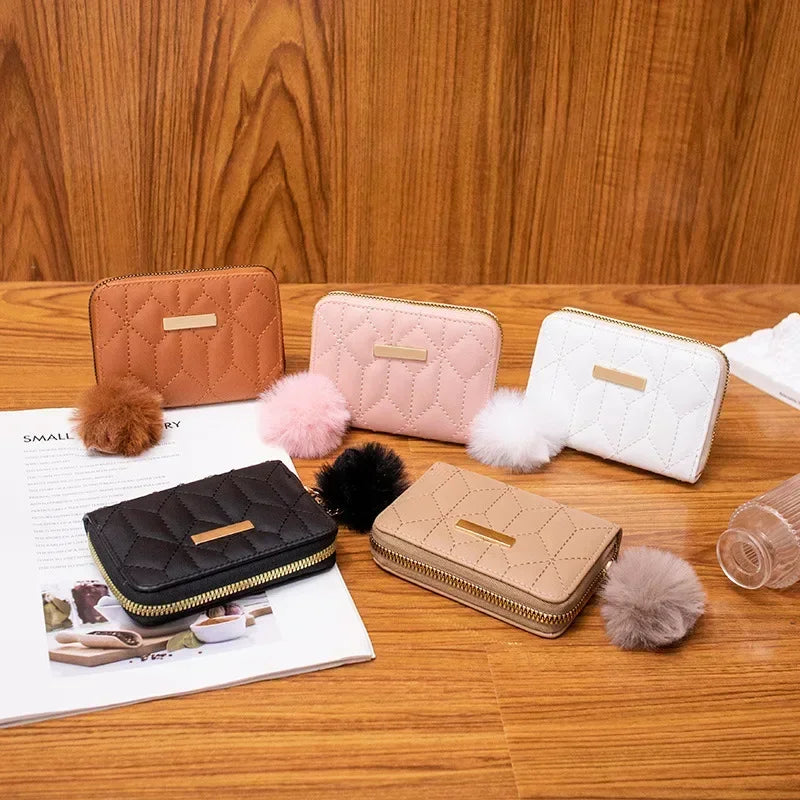 2024 Wallets Purses for Women Card ID Holders Simple Fashion Plush Bag Bolso De Mujer Woman Wallet Pink Women's Wallet Luxury