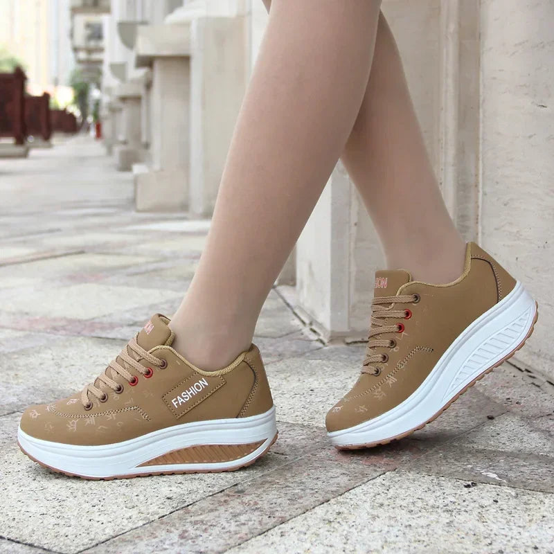 Shoes for Women 2024 New Fashion Platform Sneakers Women's Plus Size Lacing Casual Sport Shoes Wedge Loafers Zapatos De Mujer