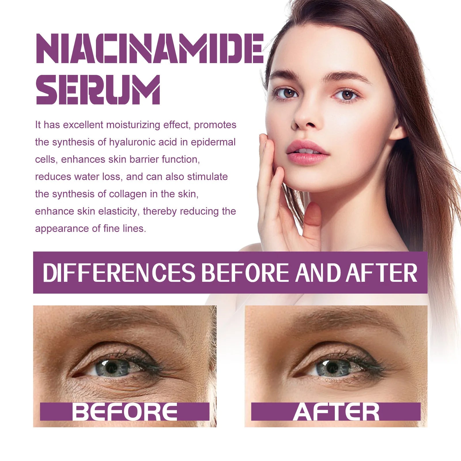 Niacinamide Face Serum Face Pigment Dark Spot Remover Purify Acne Marks Reduce Fine Lines Enhance Elasticity Restoring Essence
