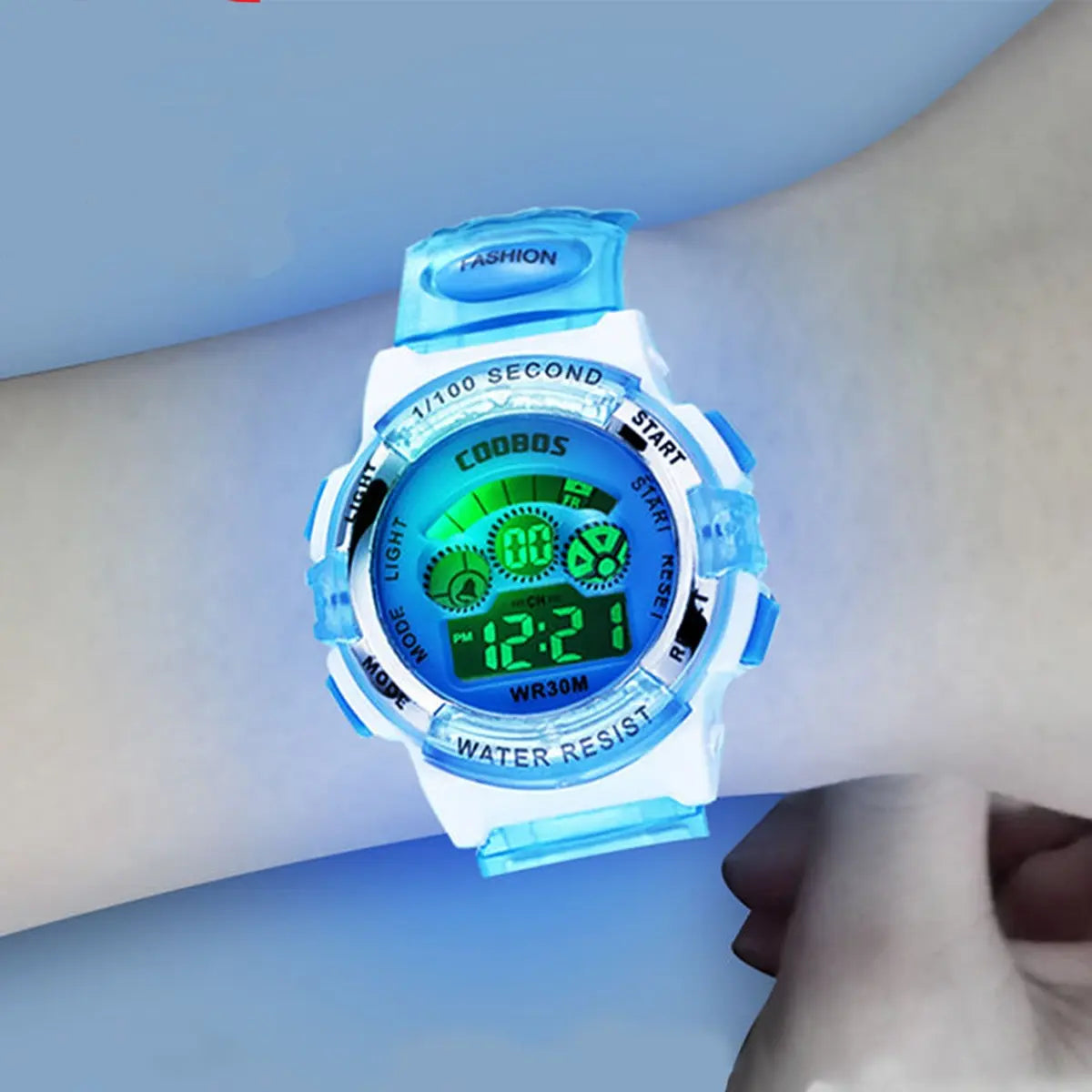 Kids Electronic Watches Color Luminous Dial Life Waterproof Multi Function Luminous Aalarm Clocks Watch For Boys And Girls
