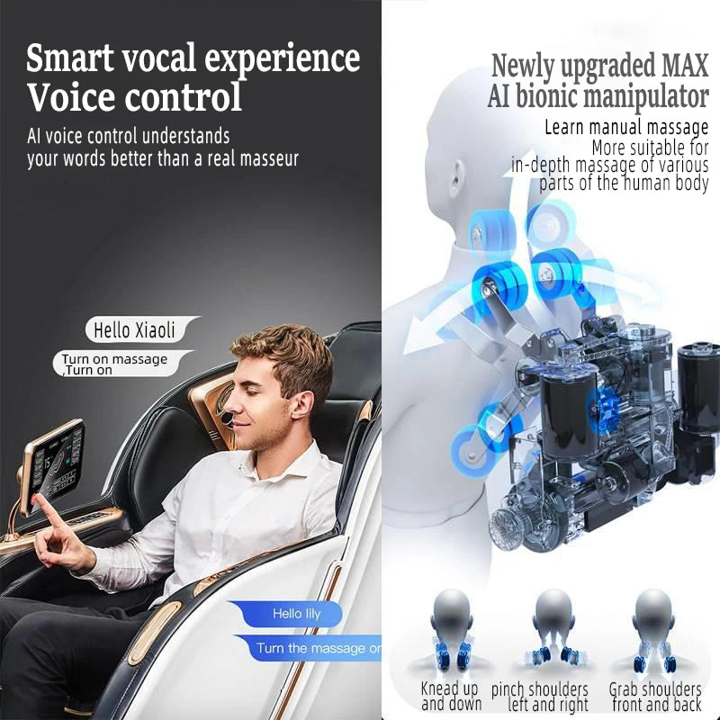 3 Year Warranty 4D SL-Track Luxury Massager Chairs Full Body Zero Gravity With AI Voice Home 3D Office Electrical Massage Sofa