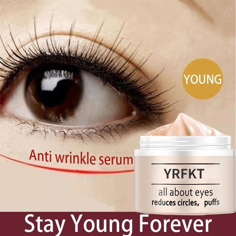 Peptide Anti Wrinkle Black Eye Cream, Serum Gel, Compact Whitening Edema, Eye Care Dark Circle Remover  Eye Cream