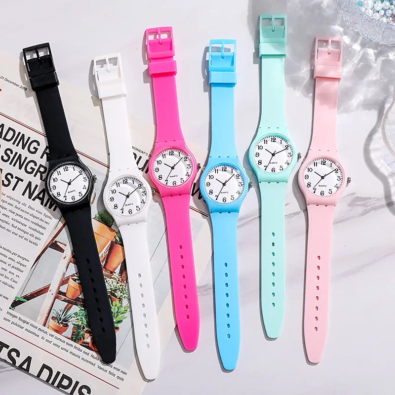 UTHAI C24 Kids's Watch Silicone Strap Boys and Girls Middle School Student Quartz Watches High Beauty Female Fashion Clock