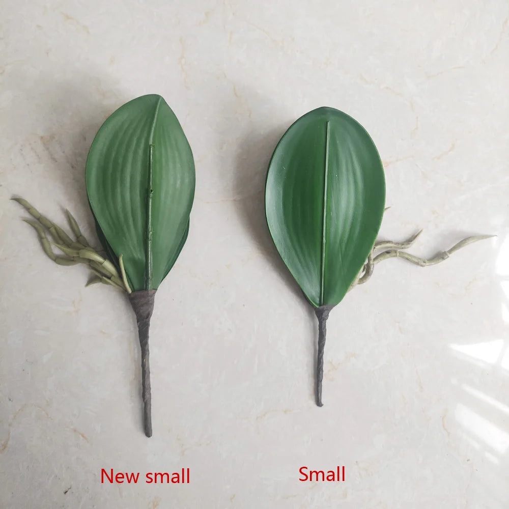 1 PCS Artificial Green butterfly orchid Leaf Plastic Flower Leaf Home Wedding Party Decoration F11