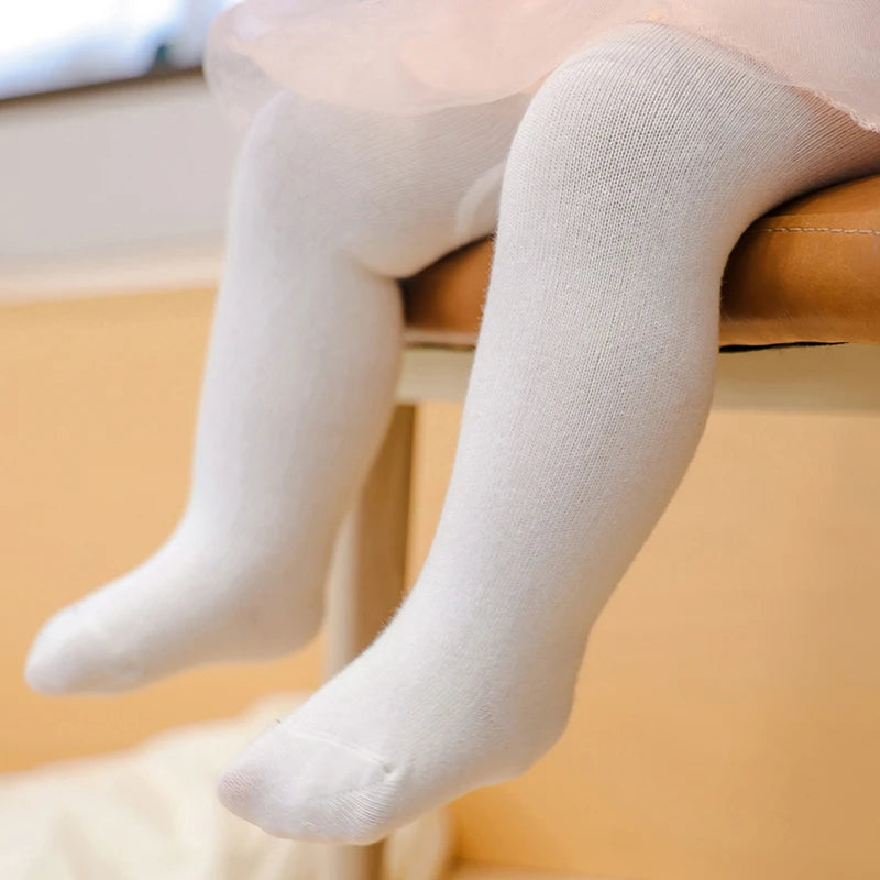 Suefunskry Baby Girls Pantyhose Newborn Elastic Waist Solid Color Stockings Slim Fit Socks Tights for Casual Daily