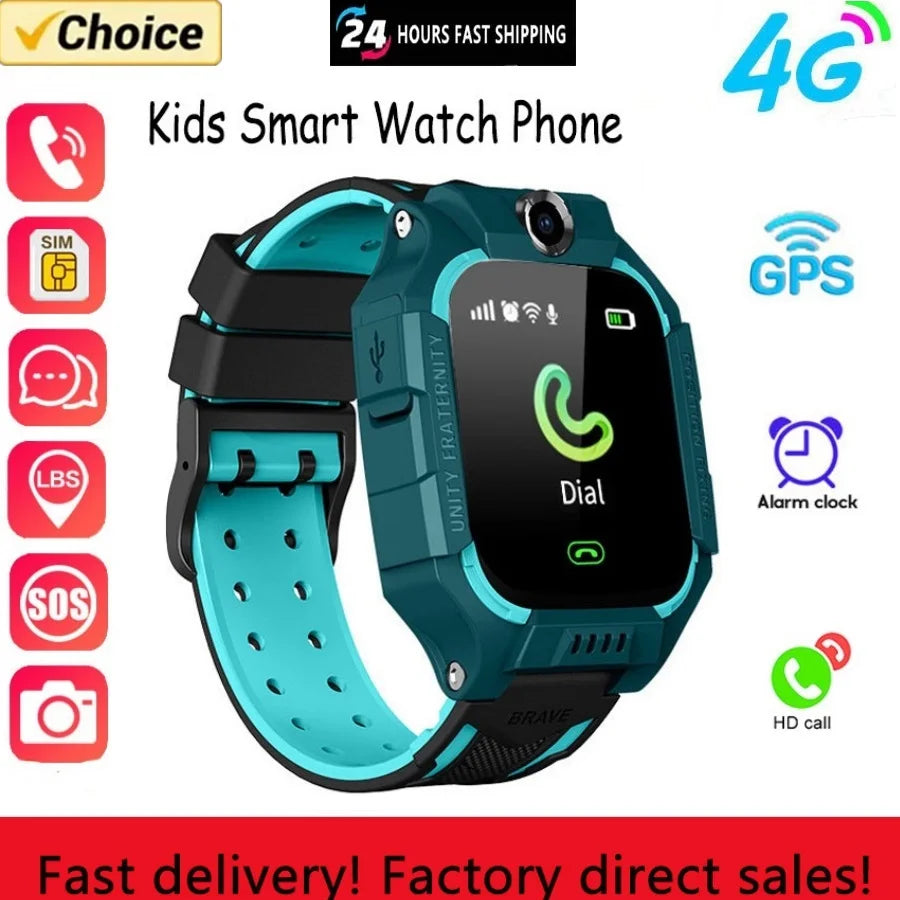 2023 New Smart Kids Watch Gps Call Message Card Sim Waterproof Smartwatch For Kids S0S Photo Remote For IOS Android Genuine Gift