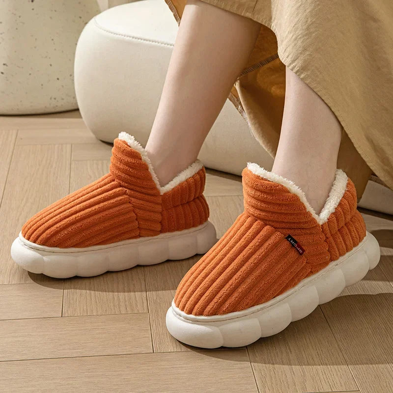 Winter Cotton Slippers Women Thickened Soft Bottom Indoor Home Warm Shoes Plush Slippers Men Shoes for Women