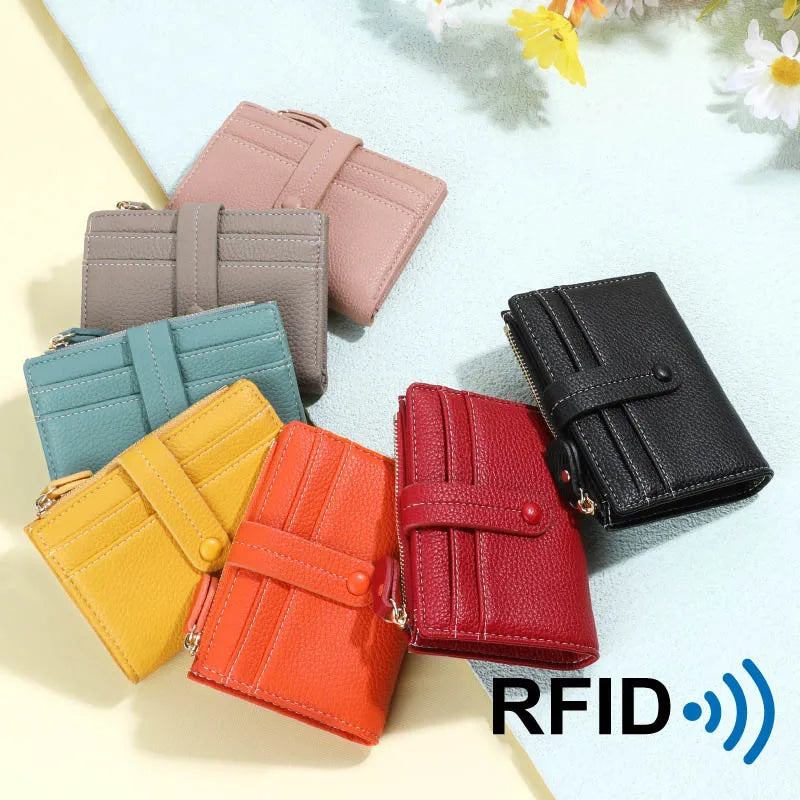 Asulike Foldable Design Purses for Women Convenient Multi-card Position Lady's Wallet RFID Protection large Capacity Card Holder