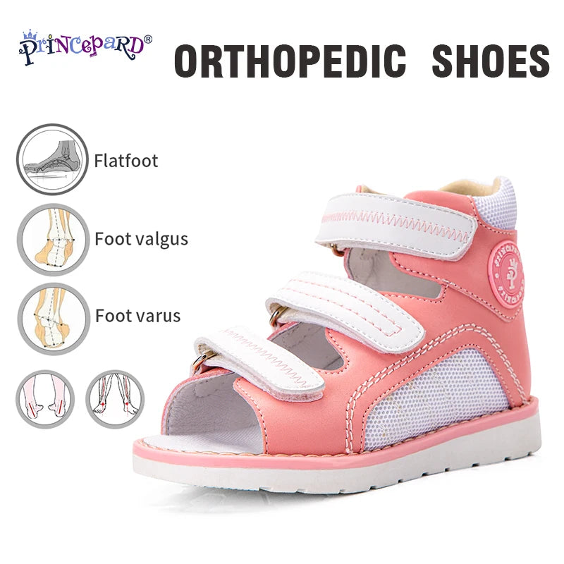 Princepard Orthopedic Kids Sandals for Boys Girls Summer Open Toe Corrective Arch Support Shoes Babies First Walk Thomas Sole