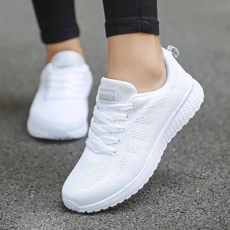 Fashion Breathable Women Casual Shoes  Walking Mesh Flat Shoes Woman White Sneakers Women 2022 Tenis Feminino Female Shoes
