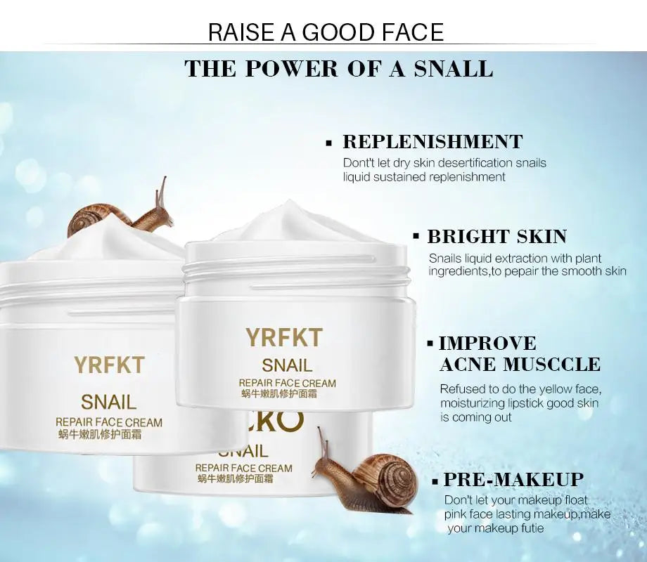 Anti Aging Snail Essence Face Cream Whitening Snail Cream Serum Moist Nourishing Lifting Face Skin Care Anti Wrinkle Cream