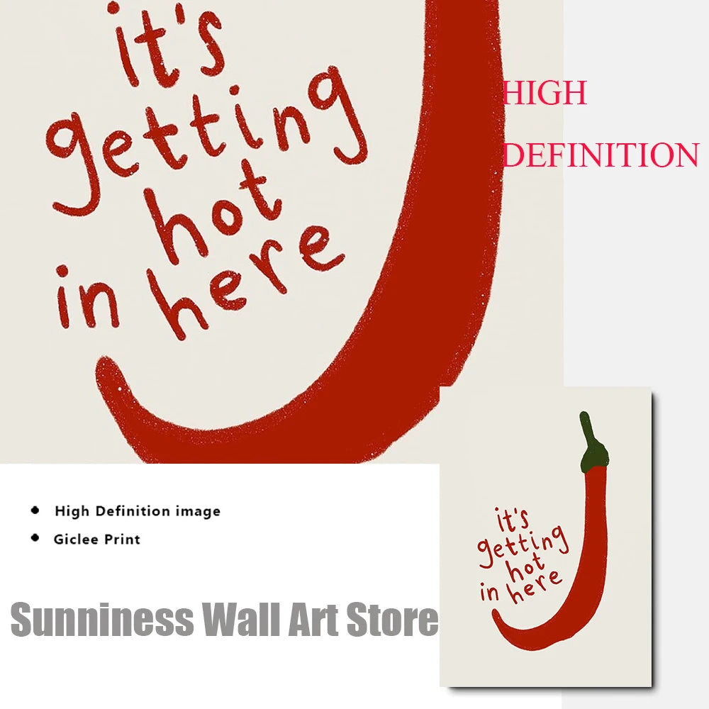 Japanese Hot Chilli Pepper Wall Art Canvas Painting Nordic Posters And Prints Drink Wine Pictures for Kitchen Home Decoration