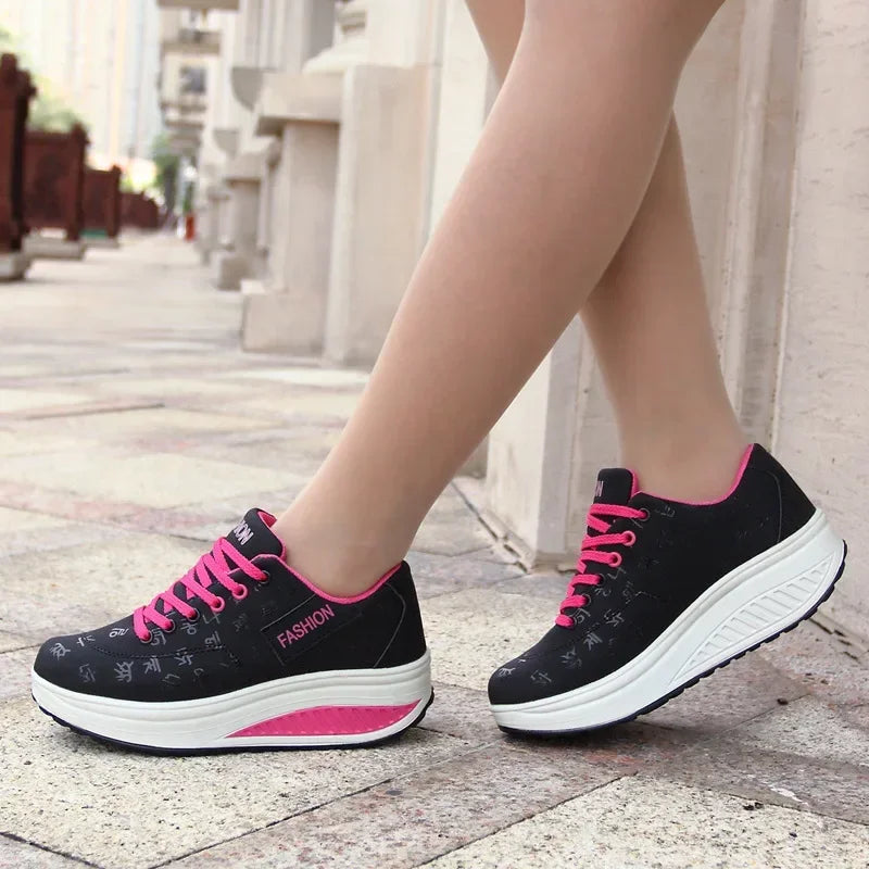 Shoes for Women 2024 New Fashion Platform Sneakers Women's Plus Size Lacing Casual Sport Shoes Wedge Loafers Zapatos De Mujer