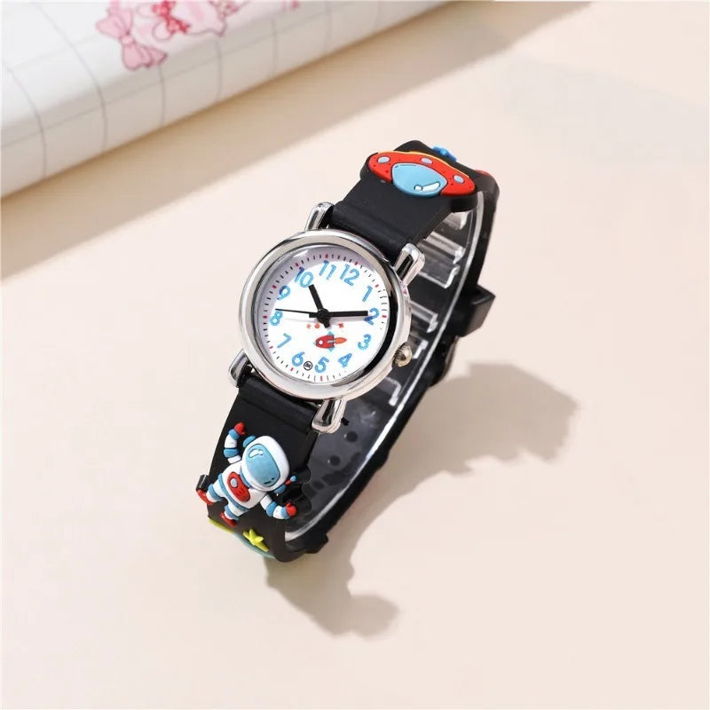 Children Wristwatches Astronaut Sports Watch Colorful Band Cute Cartoon Kids Quartz Watch Boy and Girl Earth Rocket Star reloj