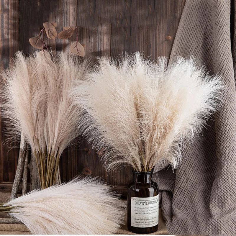 1/5PCS INS Style Reed Pampas Grass Artificial Flowers High Quality Bouquet Fake Plants Boho Home Decor Bedroom Garden Balcony