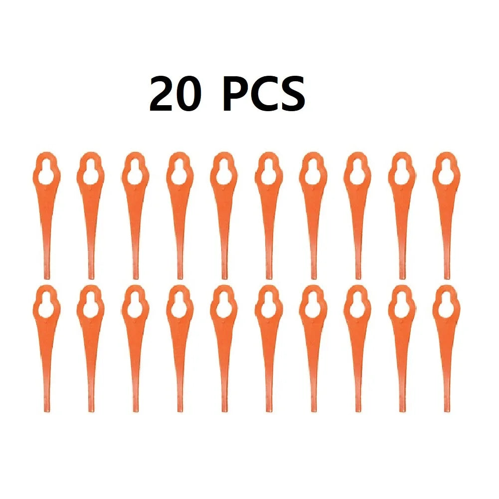 20PCS Replacement Plastic Blade For Parkside Cordless Lawn Trimmer Garden Power Tool Parts Brush Cutter For Scythe PRTA 20-Li A1
