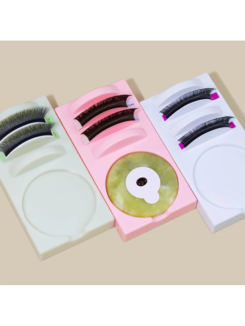 1 pcs 2 in 1 Eyelash Extension Plate Tray Grafting False Lashes Holder Glue Pallet Board Stand Pad