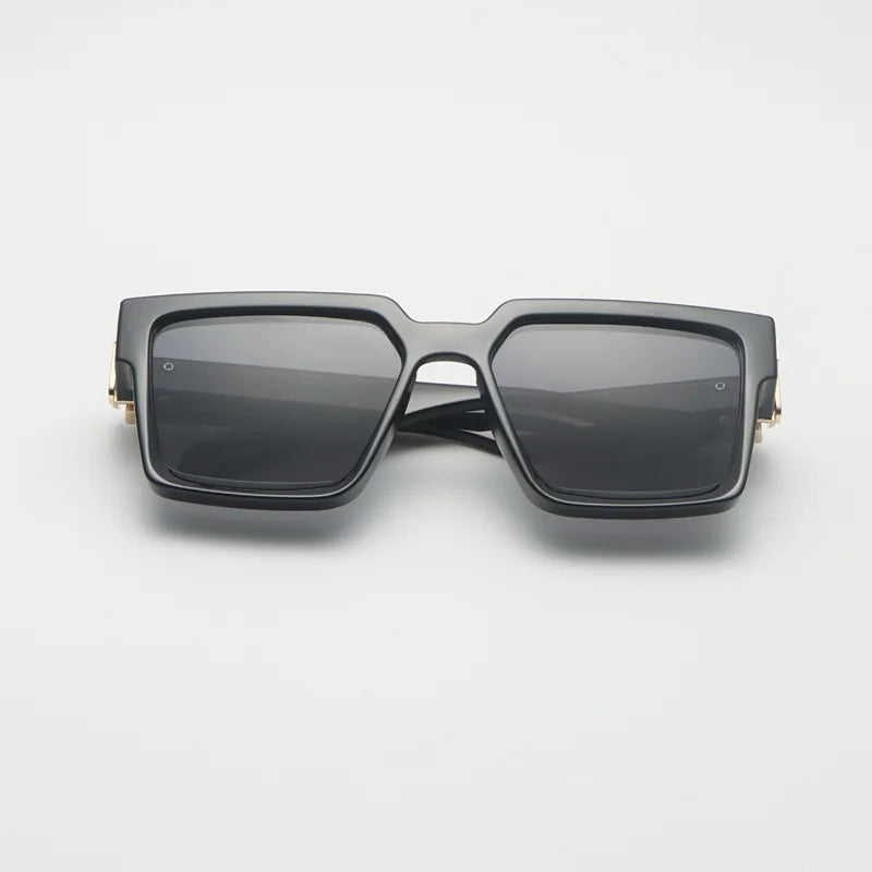 Square Vintage Sunglasses Man Brand Designer Fashion Mirror Sun Glasses Male Retro Black Outdoor Travel Mirror Oculos De Sol