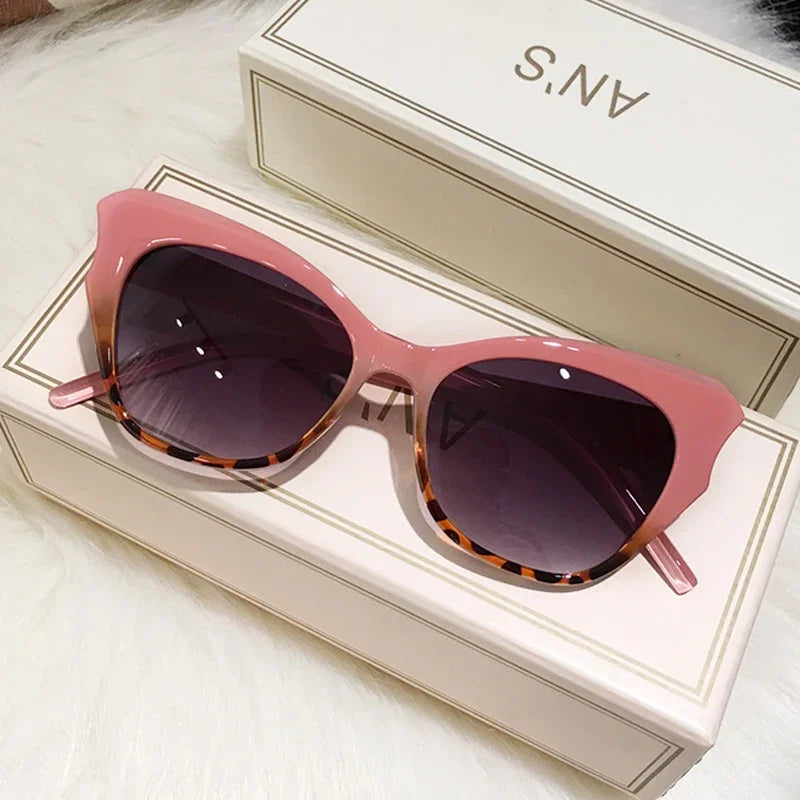 Cat Eye Sunglasses Women Brand Designer Vintage Sun Glasses Female Fashion Candy Colors Gradient Travel Oculos De Sol
