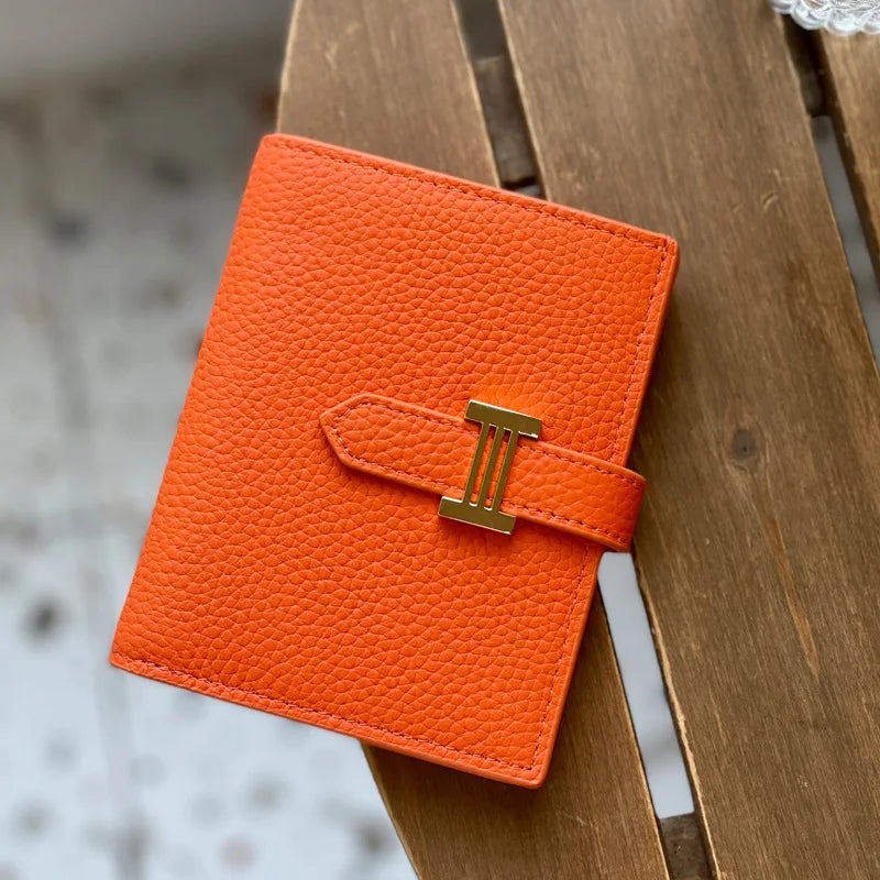 Genuine Leather Women Short Purse Fashion Money Bag Coin Pocket Wallets Ladies Luxury Brand Designer Wallet  (No Logo)
