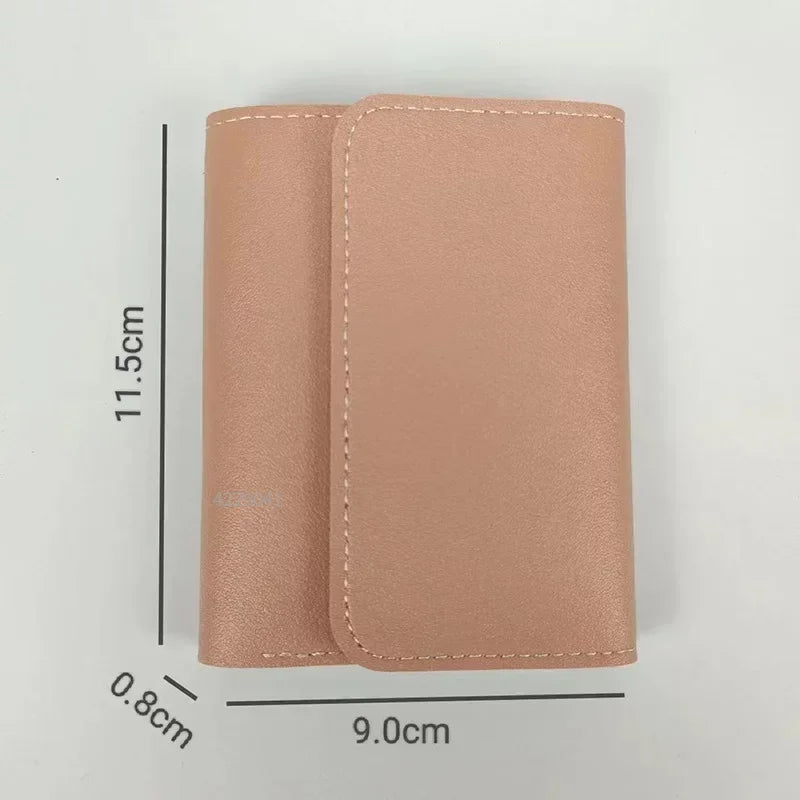 New Cute Wallets for Women Small Hasp Girl Credit Card Holder for PU Leather Coin Purse Female Wallet Short Purses for Women