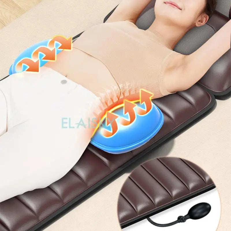 Electric Full Body Massage Cushion Multifunctional Chair Pad Seat Heat Shiatsu Deep Kneading Vibration Back Massager 110V/220V