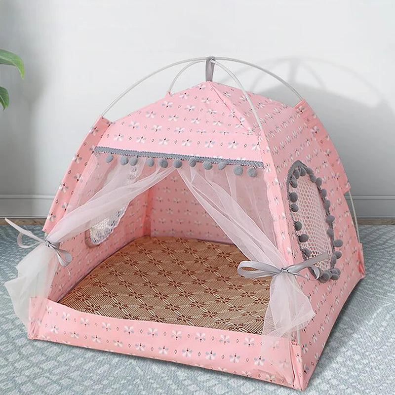 Cat Tent Bed Pet Products The General Teepee Closed Cozy Hammock with Floors Cat House Pet Small Dog House Accessories Products