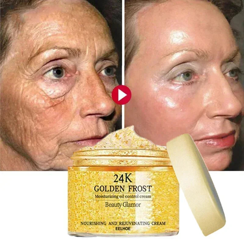 24K Gold Face Cream Remove Wrinkle Serum Firming Anti Aging Lifting Facial Fade Fine Line Wrinkles Whitening Brighten Skin Care
