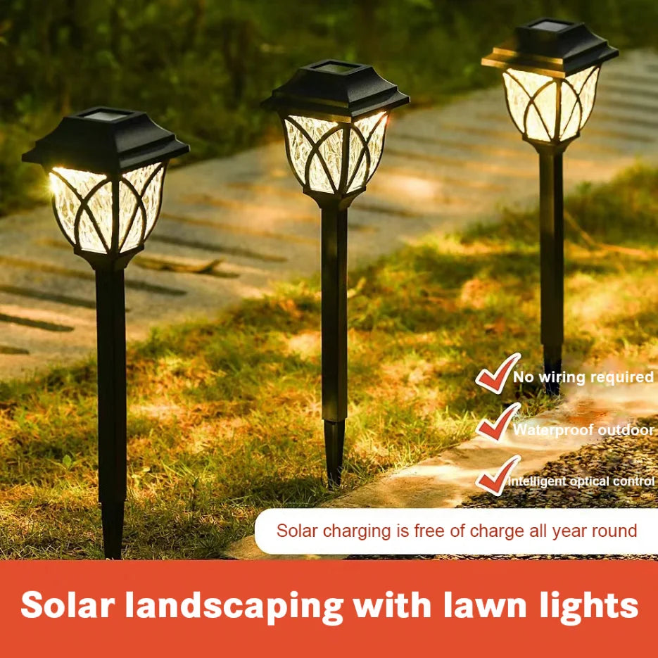 Solar Lawn Light Outdoor Solar Power, Lights Decoration for Garden/Yard/Landscape/Courtyard/Driveway/Sidewalk Lighting
