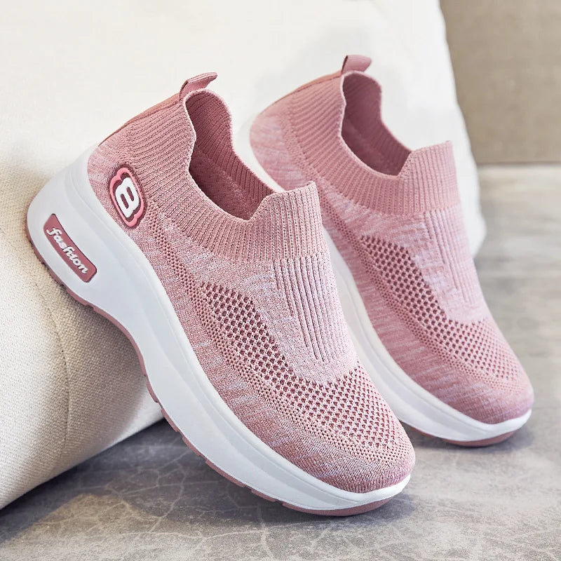 trainers woman sports Height Increasing Platform Shoes Sneakers Women Shoes Breathable Mesh Sports Shoes For Ladies Chunky Shoes