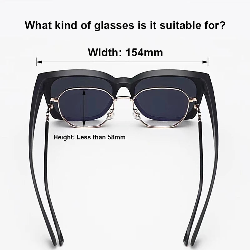 XJiea Polarized Sunglasses Men Women Wear Over Myopia Prescription Glasses Fashion Designer Outdoor Fishing Driving Goggles
