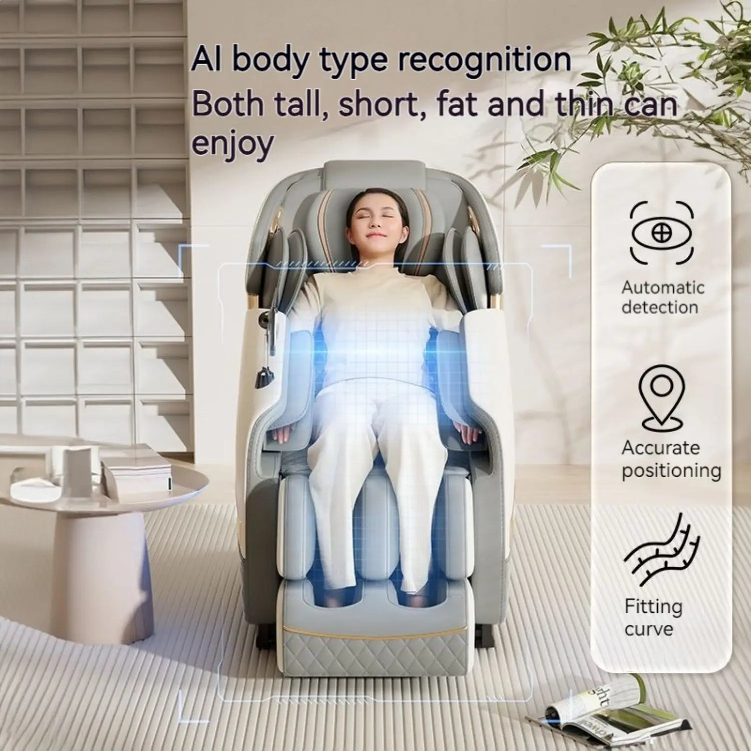 Massage Chair Full Body Recliner Zero Gravity with Heat and Shiatsu Foot Massage Office Chair LCD Touch Screen Display Bluetooth