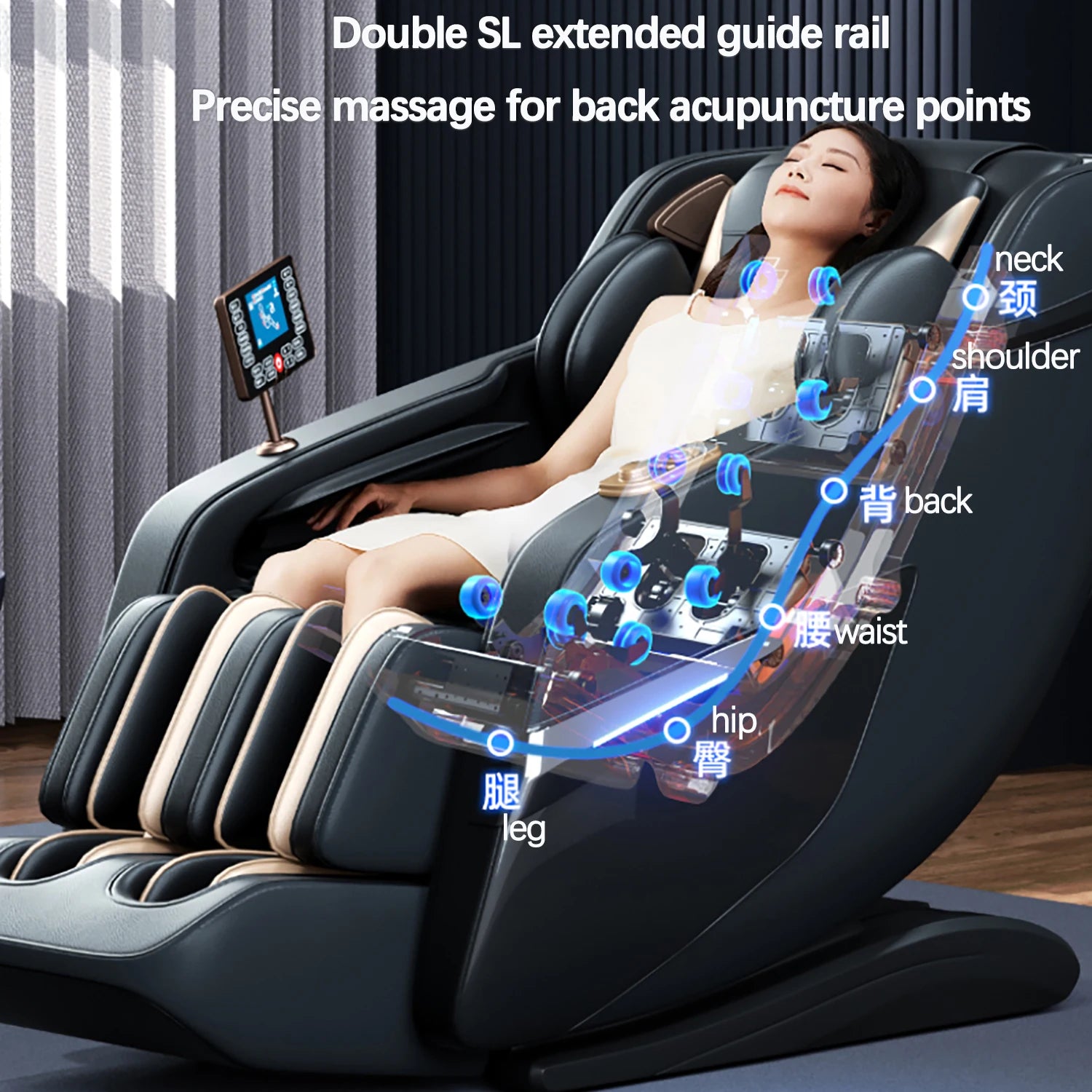 Zero Gravity Massage Chair 4d AI Voice Home Office Factory Electric Heating Kneading Cheaper Price  Foot roller Scraping Massage