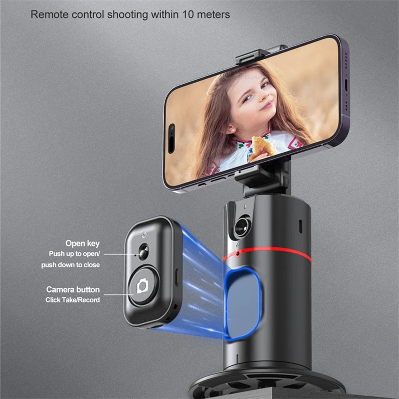 FANGTUOSI P02 NEW Axis Foldable Smartphone Rotation Gimbal Cellphone Video Record Desktop tracking Vlog Stabilizer for iPhone 15