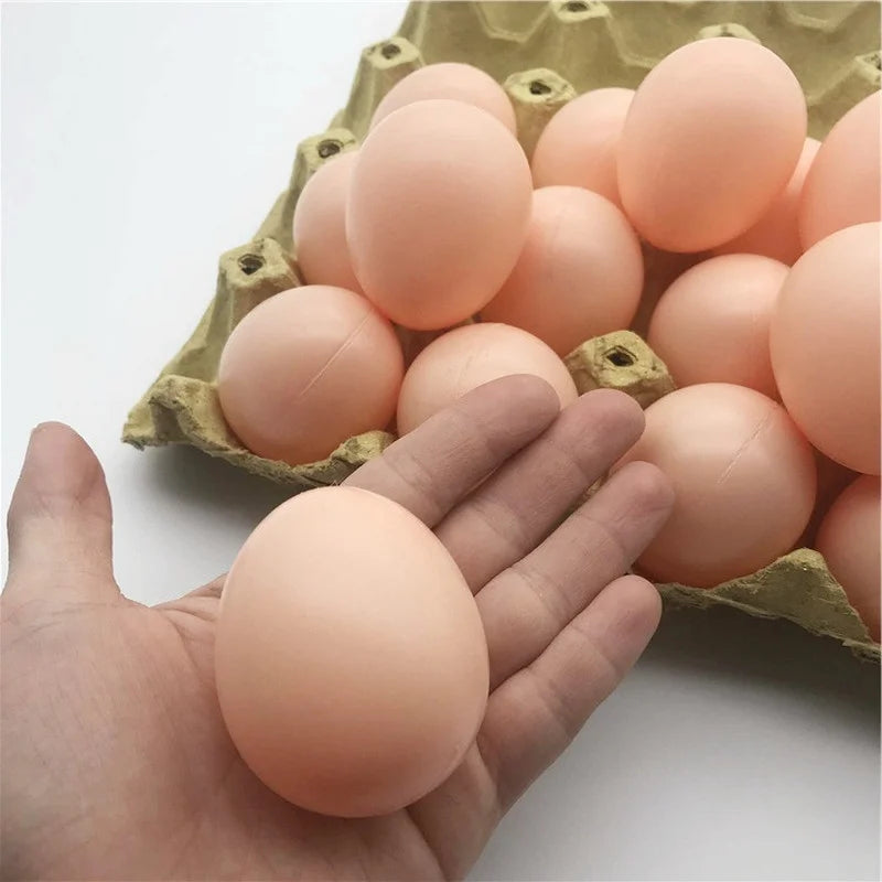 New 5/10Pcs/Set Chicken House Small Fake Eggs Farm Animal Supplies Cages Accessories Guide Chicken nest Egg Kids Toys Painting