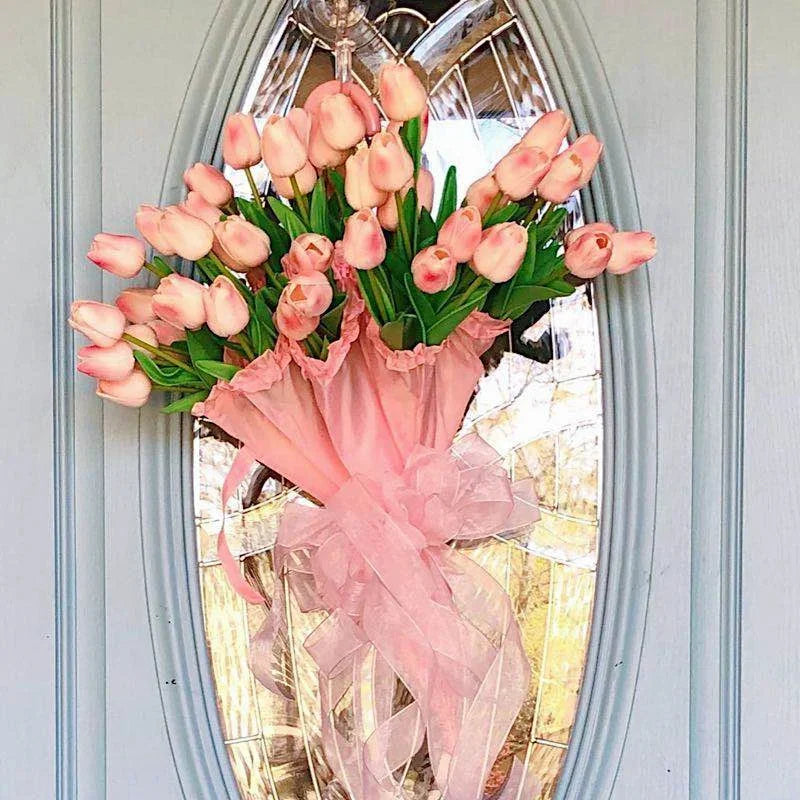 5 Pieces Tulips Artificial Flowers Bunch Home Decor Real Touch Tulip Flowers for Decoration Wedding Bridal Bouquet Fake Flowers
