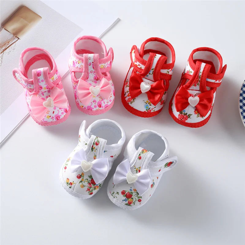 0-12Month Baby Girl Boy Shoes First Walkers Cotton Soft Newborn Baby Shoes Cute Infant Toddler Baby Shoes for Girls Boys Spring
