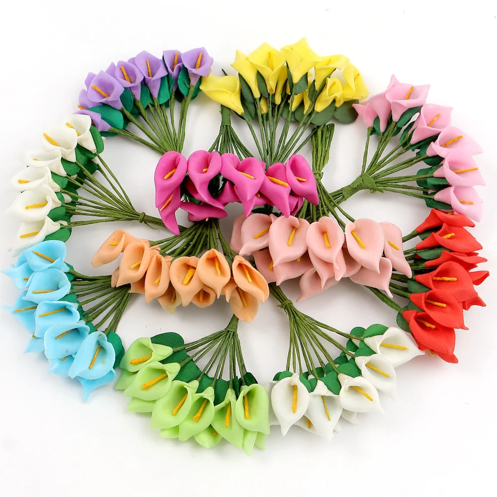 Mini Artificial Flowers PE Foam Fake Flower for Home Decor Party Wedding Decoration DIY Craft Garland Scrapbook Gift Accessories